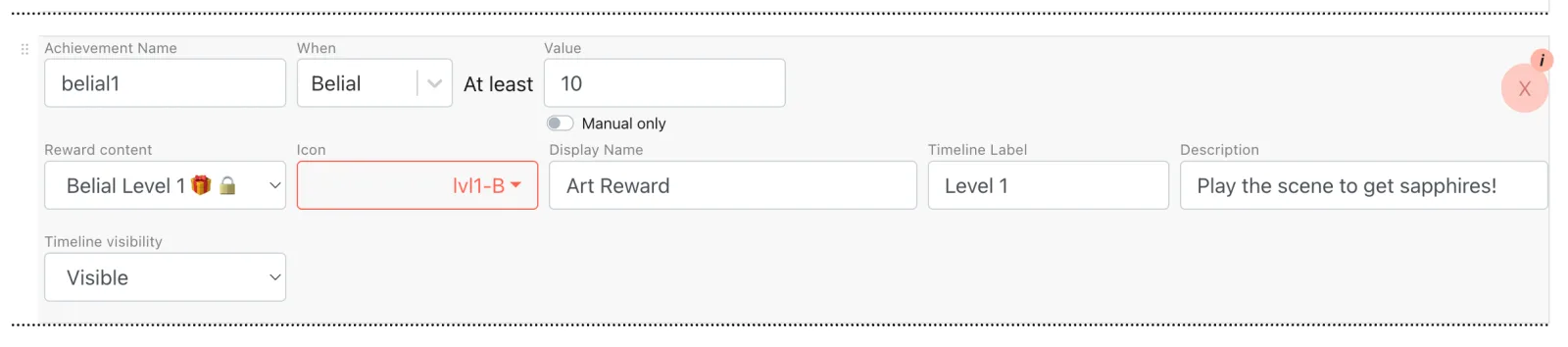 Screenshot: setting the number of memory points required to unlock the Bonus Episode.