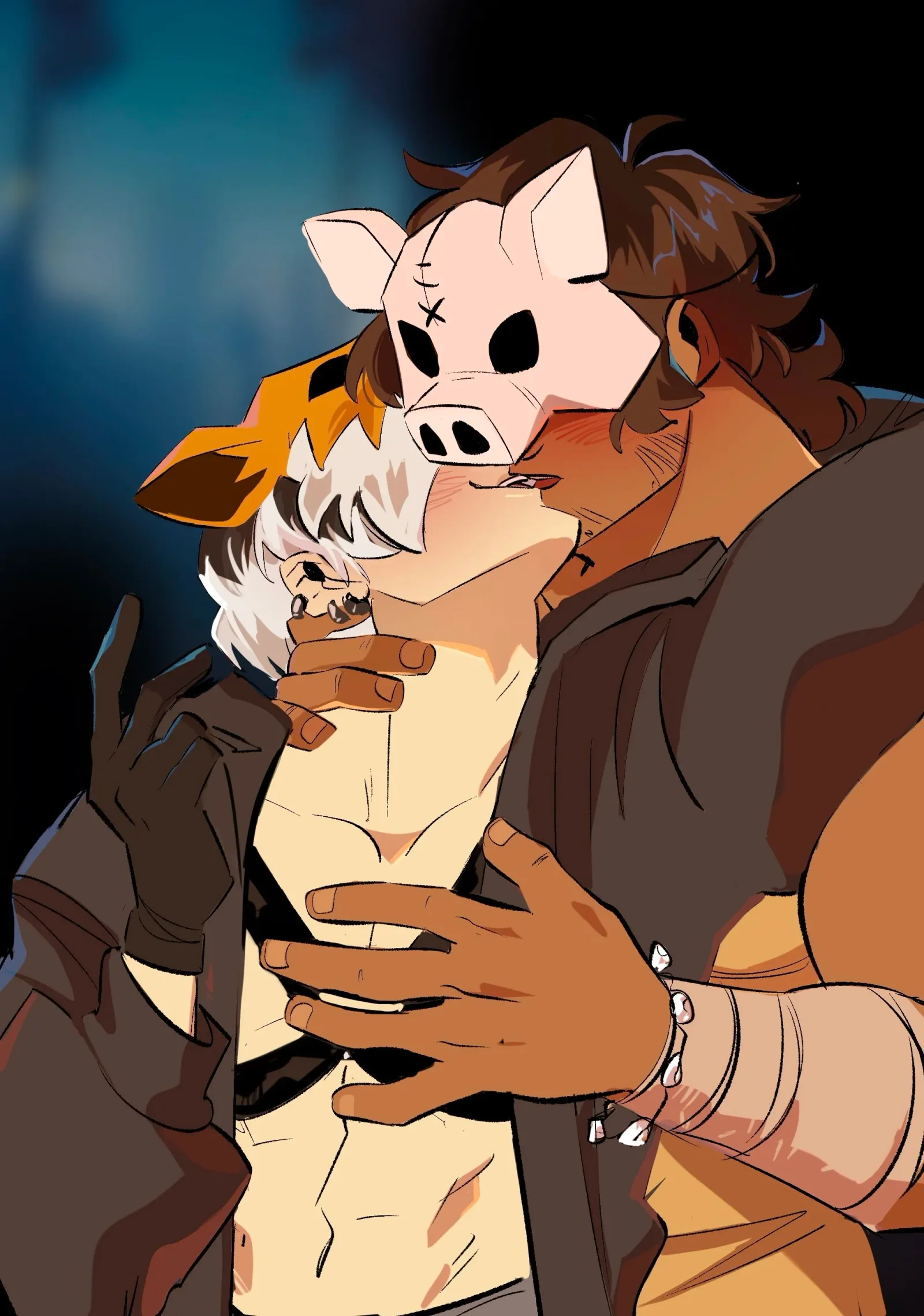 Cover art example: two masked characters in a close, high-contrast pose, the SlashFic cover.